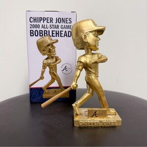 Chipper Jones 2025 Atlanta Braves Gold Tone 2000 All Star Game BDA Bobblehead